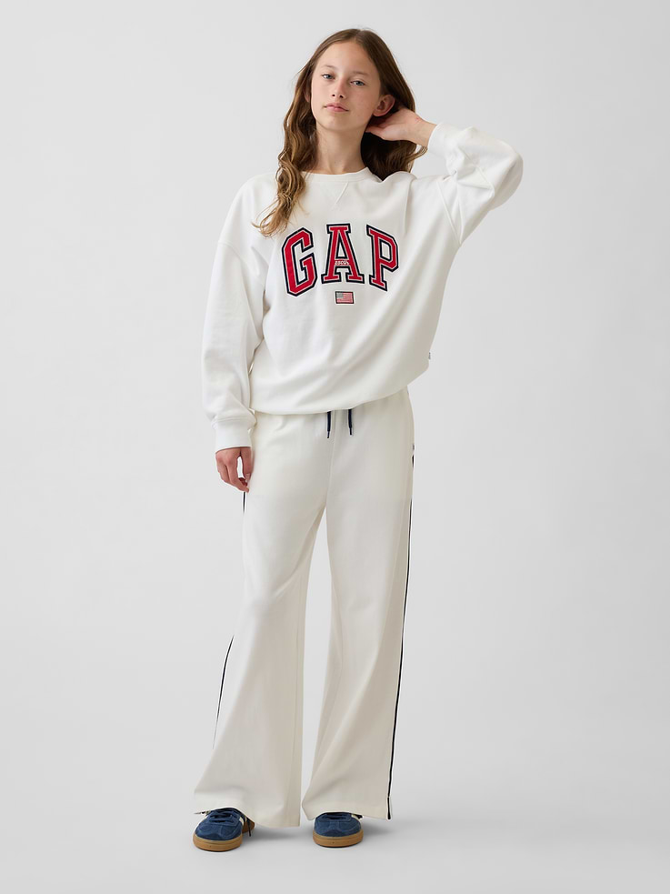 Image number 1 showing, Kids Relaxed Easy Wide-Leg Pants