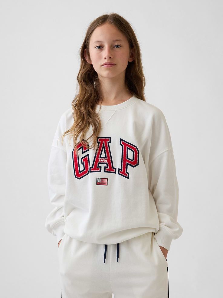 Image number 1 showing, Kids VintageSoft Terry Oversized Graphic Sweatshirt