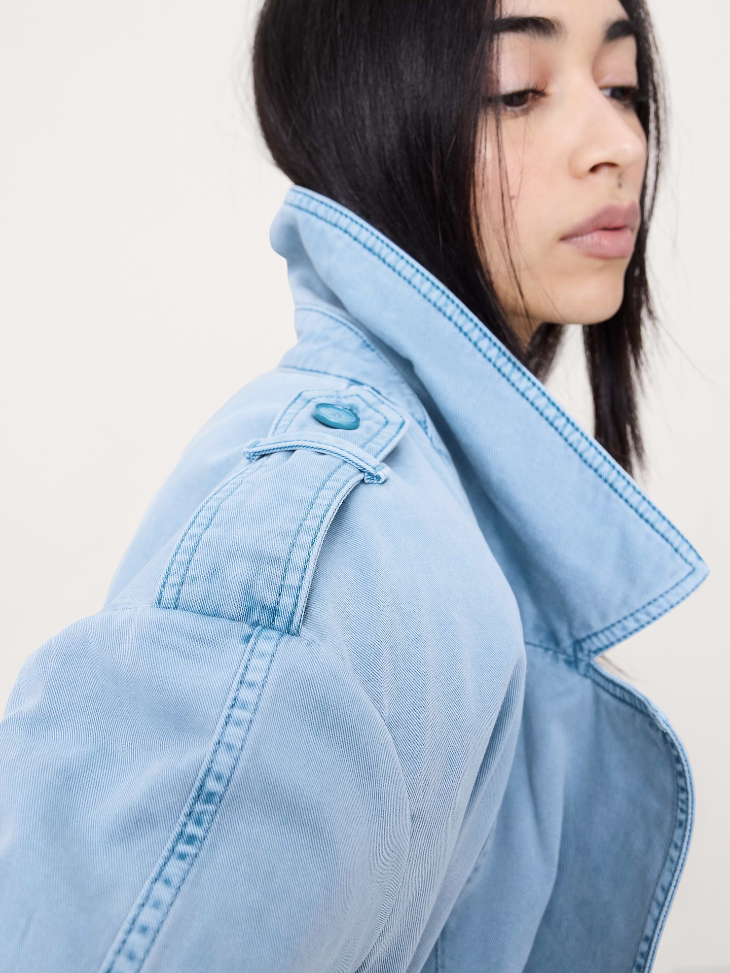 Image number 3 showing, Cotton Twill Peacoat