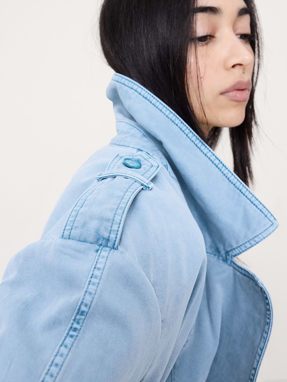 Cotton Twill Peacoat