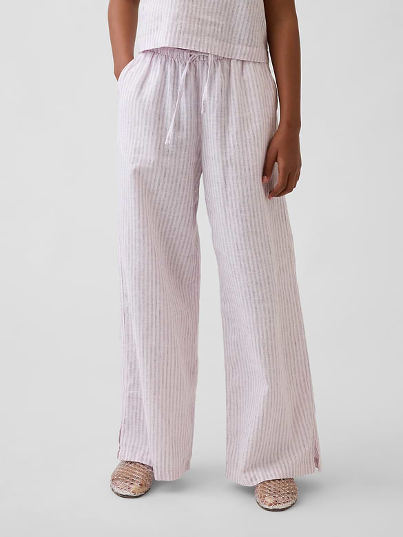 Kids Linen-Cotton Easy Wide-Leg Pants
