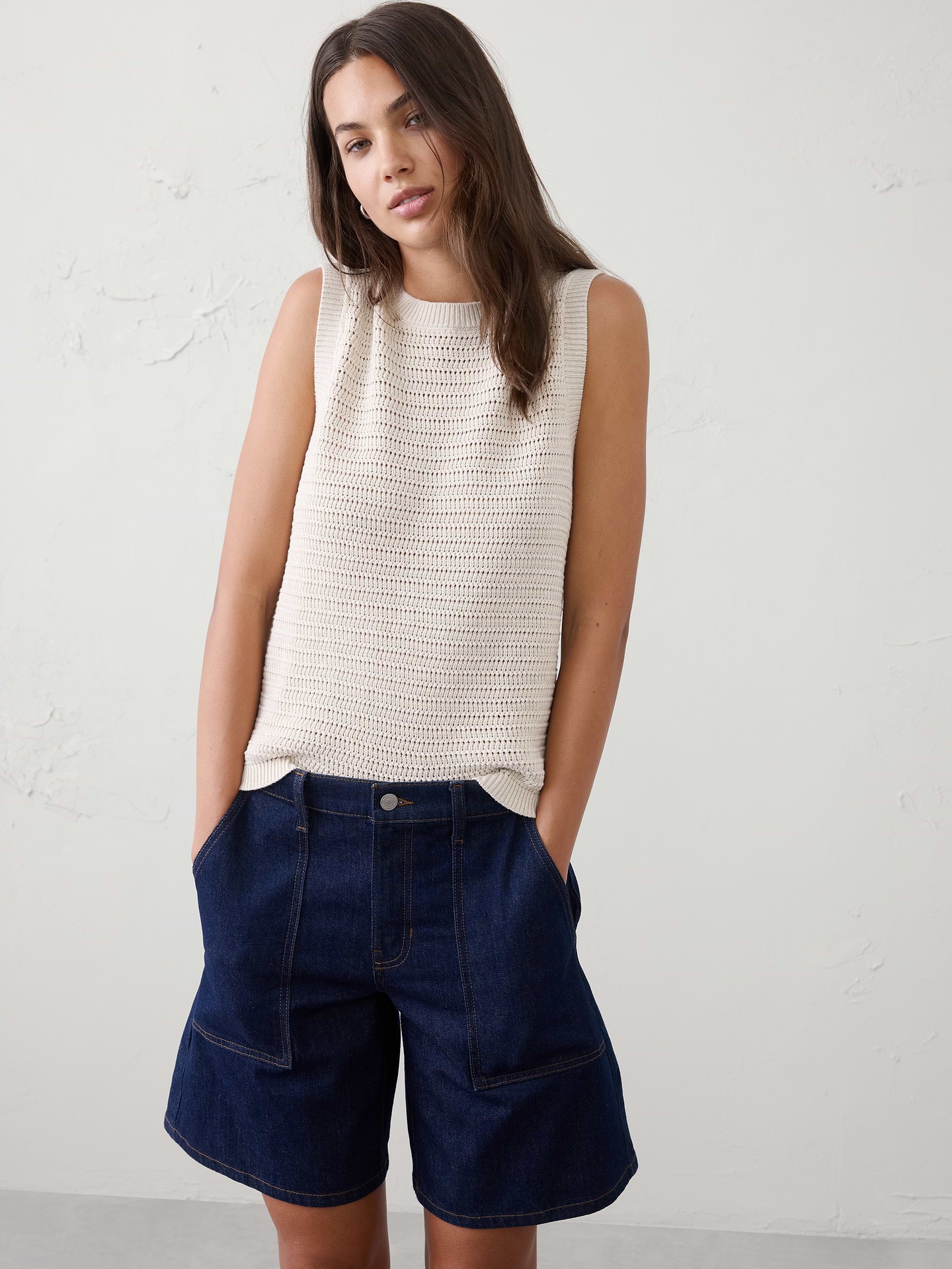 Image number 1 showing, Textured Sweater Shell