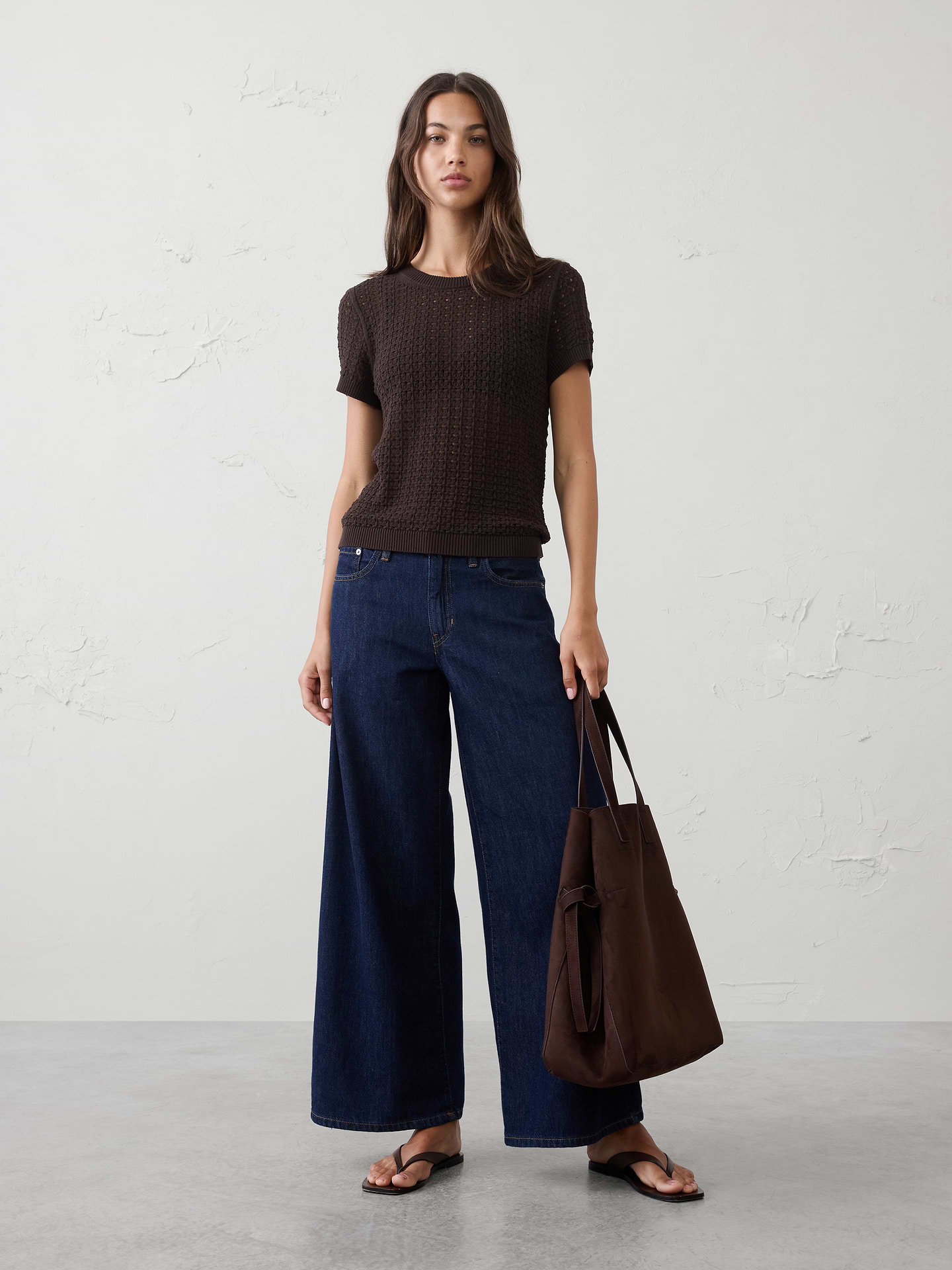Image number 1 showing, Pointelle Sweater