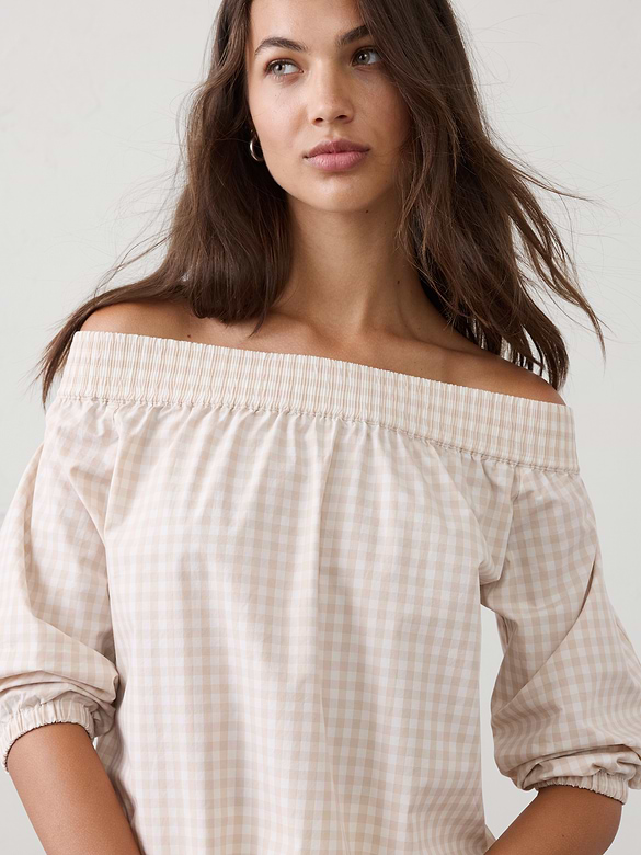 Off-Shoulder Smocked Top