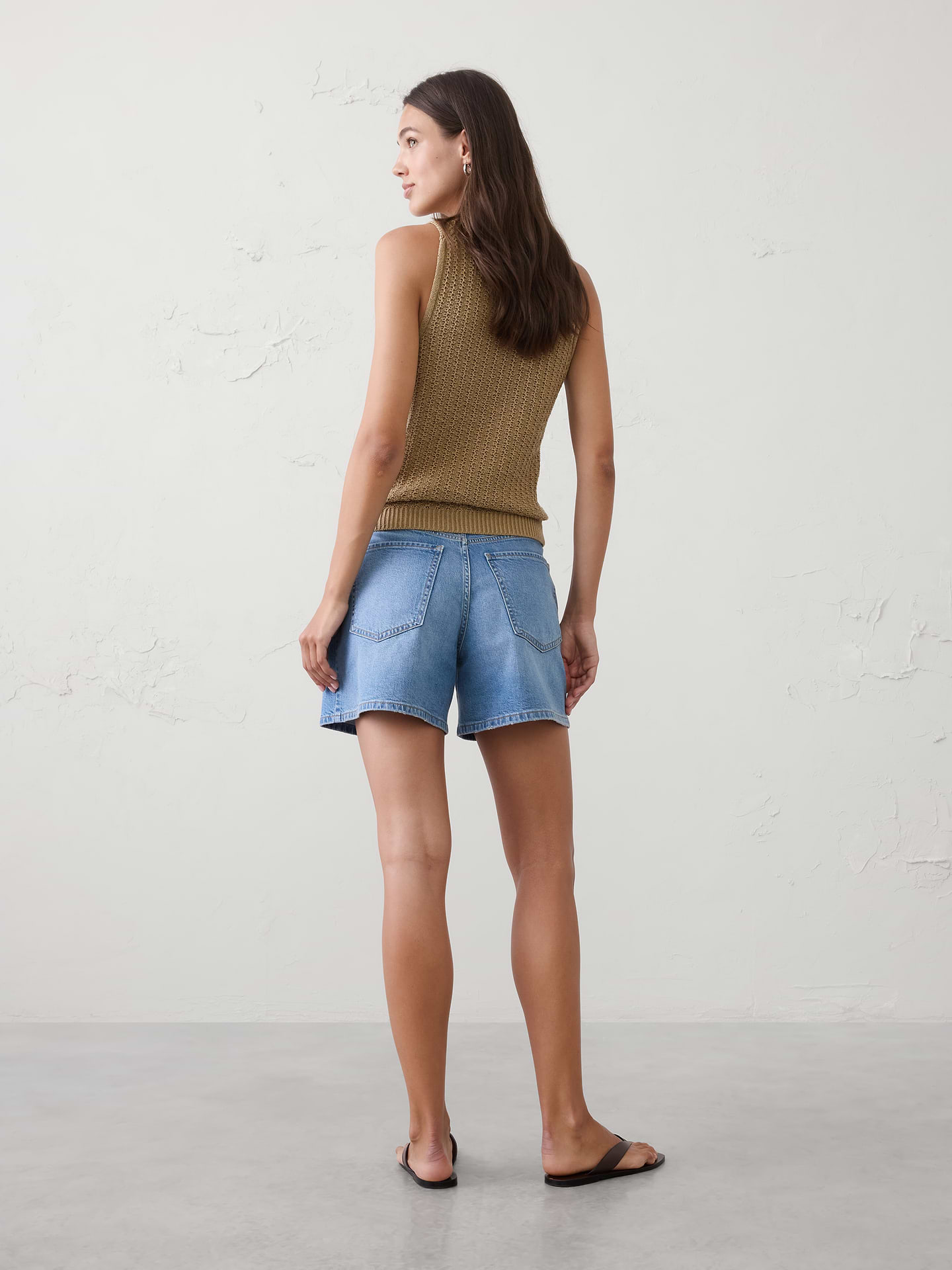 Image number 4 showing, High-Rise Denim Short