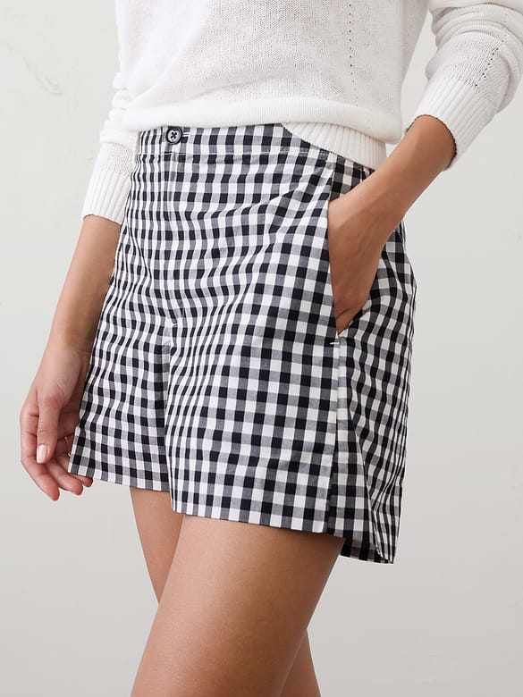 High-Rise Poplin Short