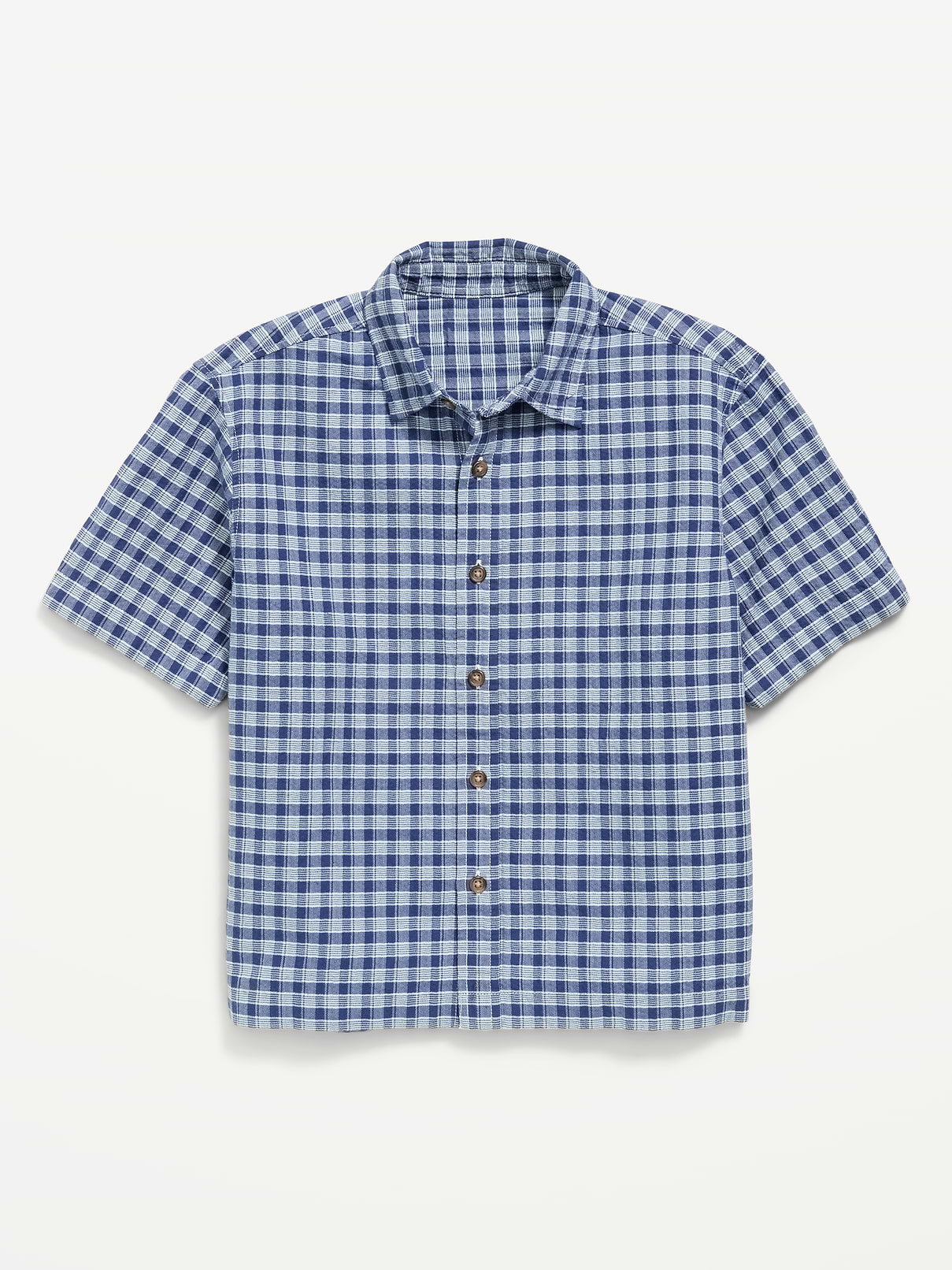 Image number 2 showing, Short-Sleeve Boxy Cropped Textured Shirt for Boys