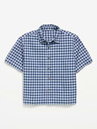 Image number 2 showing, Short-Sleeve Boxy Cropped Textured Shirt for Boys