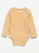 Image number 1 showing, Printed Unisex Long-Sleeve Ribbed Bodysuit for Baby