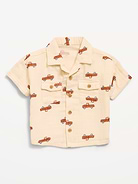 L'image numéro 1 présente chemise à poche en tissage double à motif pour bébé