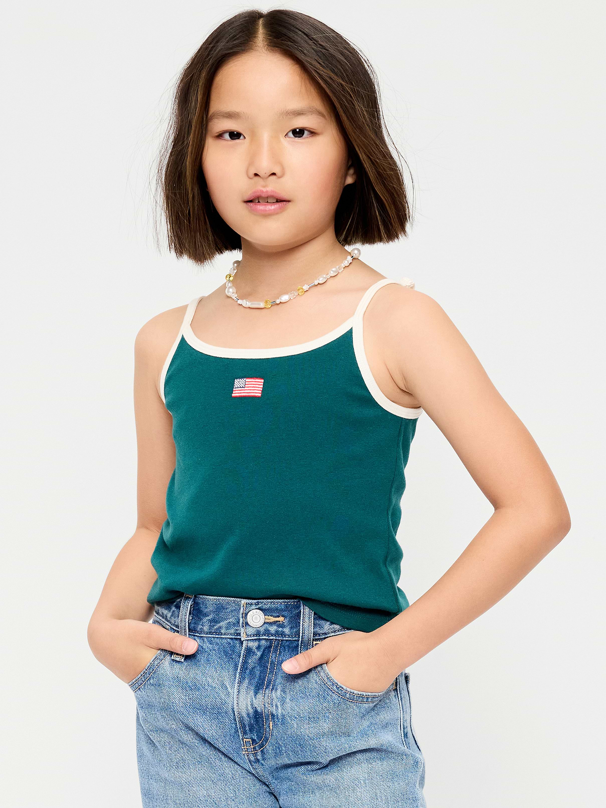 Image number 1 showing, Fitted Graphic Cami for Girls