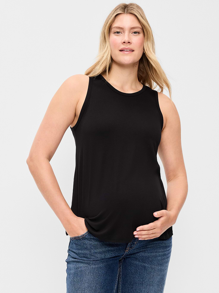 L'image numéro 1 présente Camisole décontractée à encolure haute de maternité