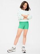 Image number 3 showing, High-Waisted PowerSoft Shorts for Girls