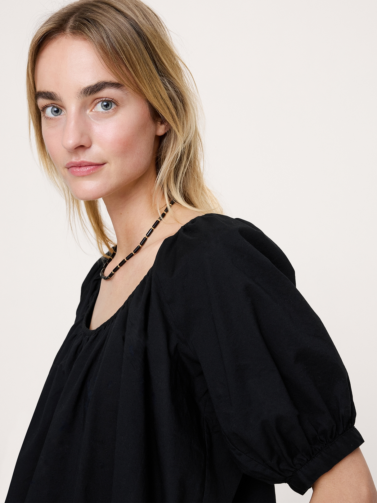 Breezy Cotton Scoop-Neck Top | Banana Republic