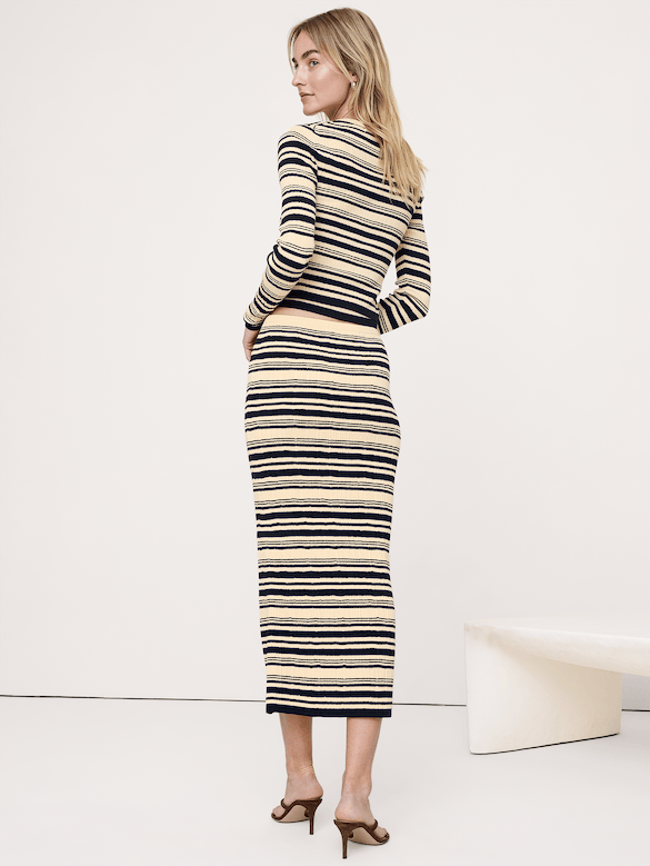 Crinkle Knit Maxi Skirt