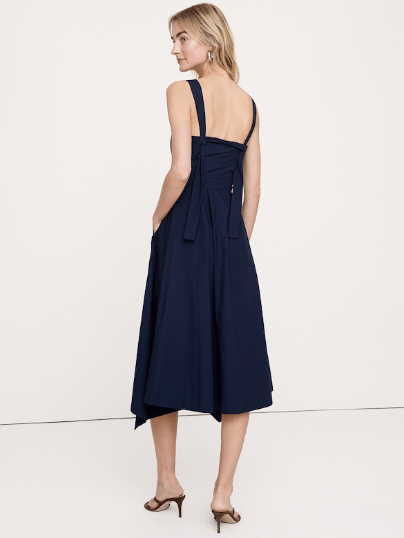 Cotton Poplin Wrap Shirt Dress