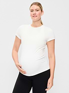 Image number 1 showing, Maternity StudioSmooth Short-Sleeve Jersey Top