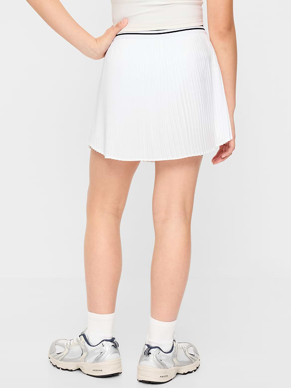 High-Waisted Micro-Pleated Skort for Girls