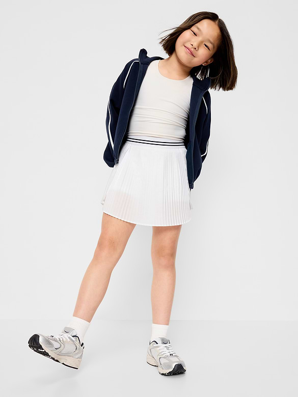 High-Waisted Micro-Pleated Skort for Girls