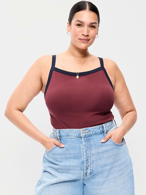Camisole ajustée à encolure tablier