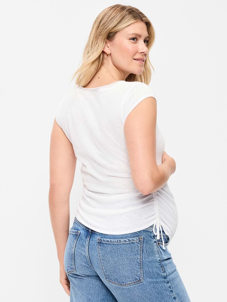 Image number 2 showing, Maternity Side-Cinch Jersey Top