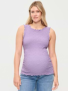 Image number 1 showing, Maternity Texured High-Neck Tank Top