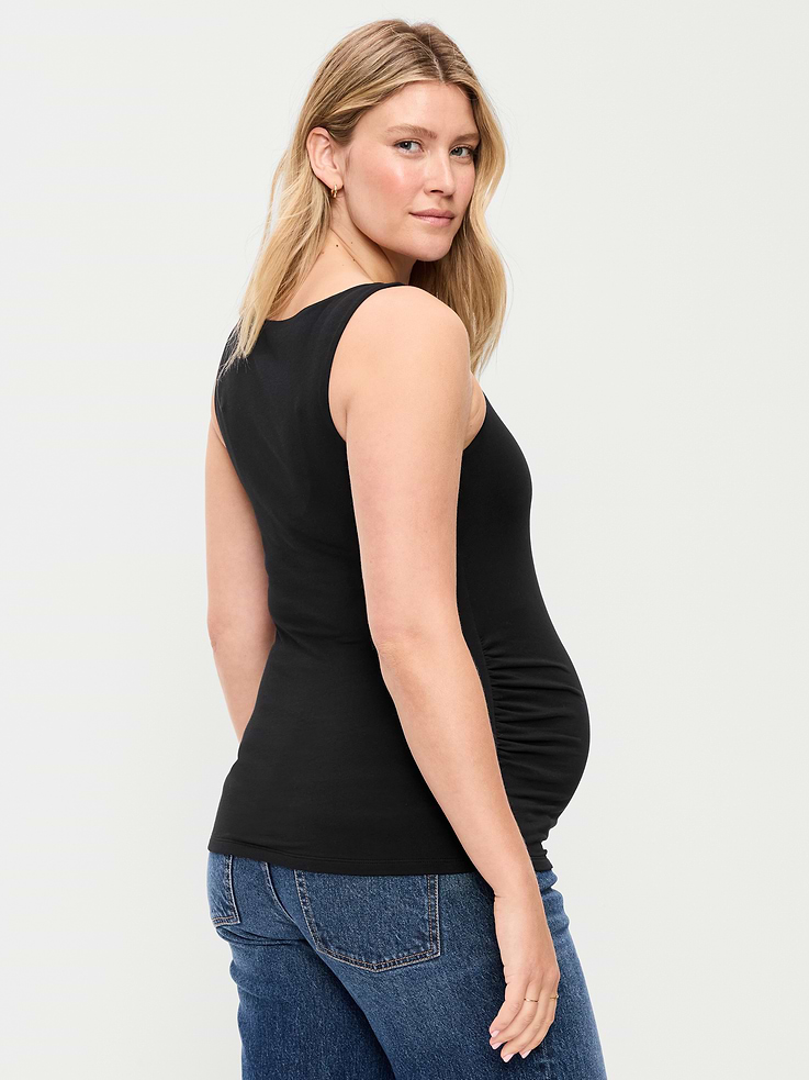 Image number 2 showing, Maternity Slit-Neck Tank Top