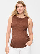 Image number 1 showing, Maternity Texured High-Neck Tank Top
