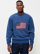 Image number 1 showing, Loose Graphic Crew-Neck Sweatshirt