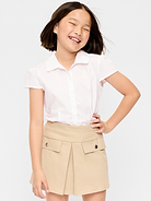 Image number 1 showing, School Uniform Short-Sleeve Top for Girls