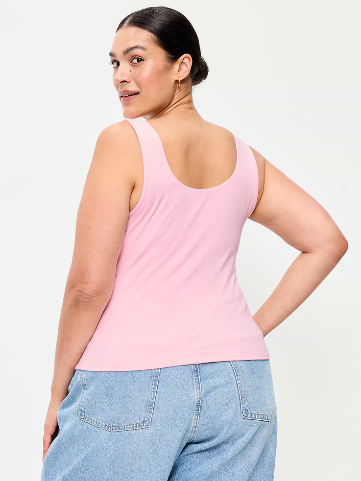 Image number 8 showing, Hug Double-Layer Scoop-Neck Tank Top
