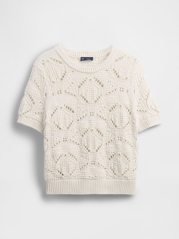 100% Cotton Crochet Sweater
