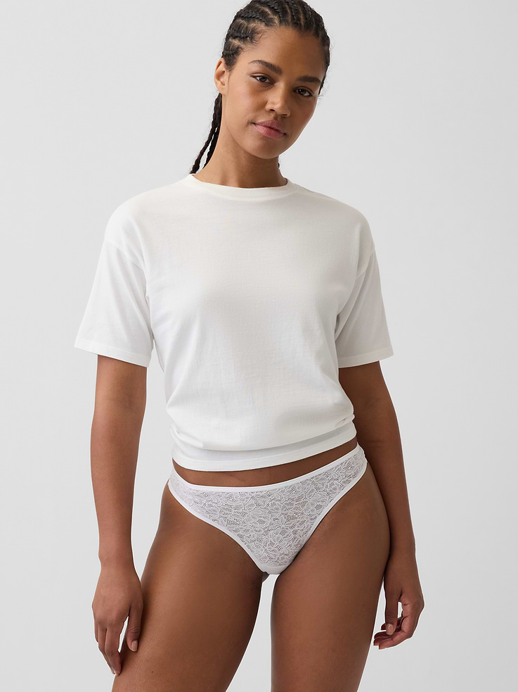 Image number 1 showing, Lace Thong