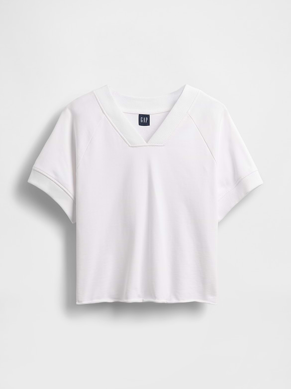 VintageSoft Terry Oversized V-Neck Sweatshirt