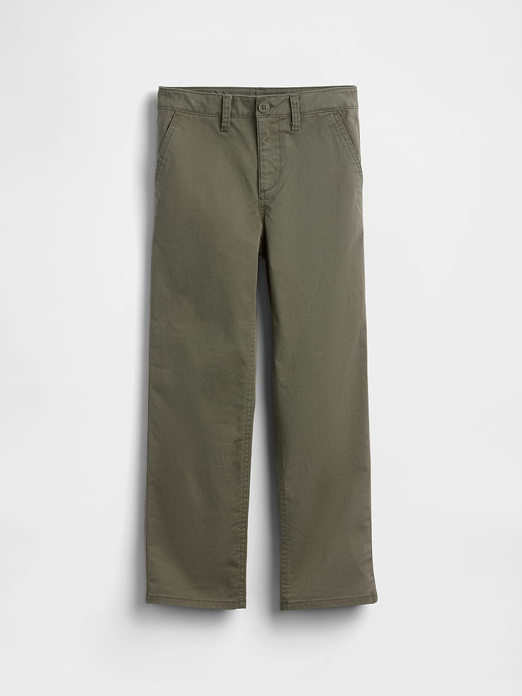 L'image numéro 2 présente Pantalon kaki d’uniforme décontracté et extensible pour Enfant