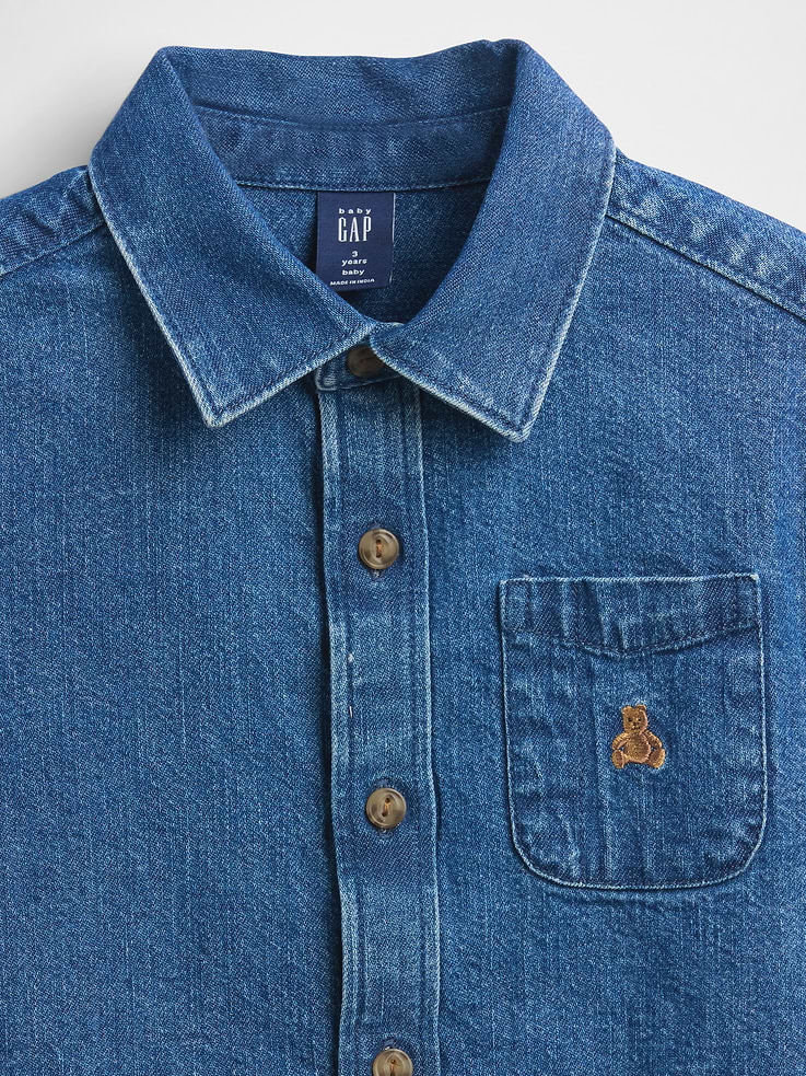 Image number 4 showing, Baby & Toddler Denim Big Shirt