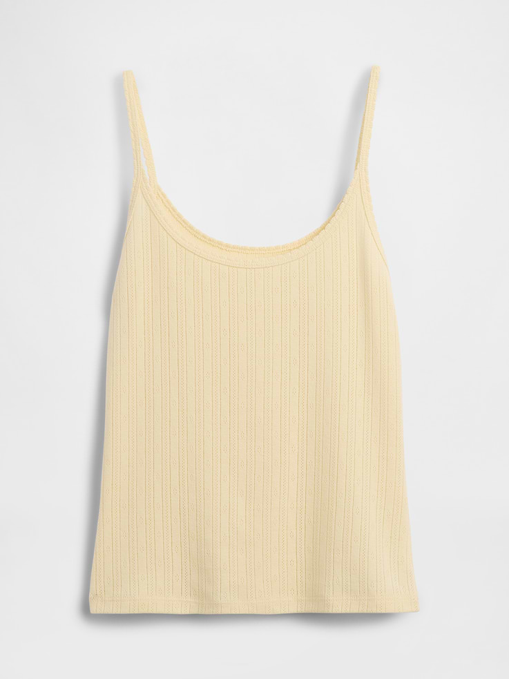 Image number 5 showing, Pointelle Crop Cami