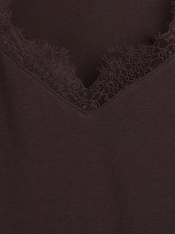 Modern Lace-Trim Crop Top