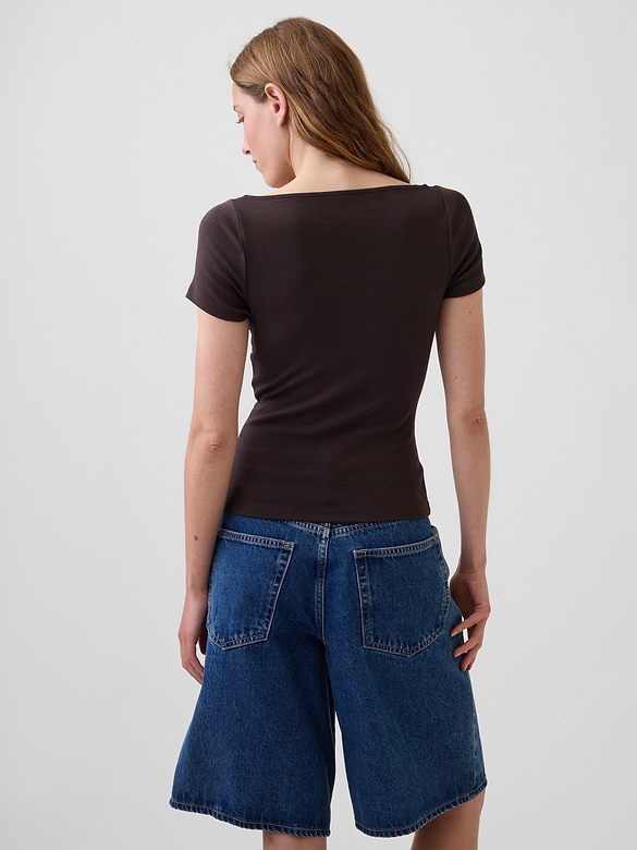 Modern Lace-Trim Crop Top