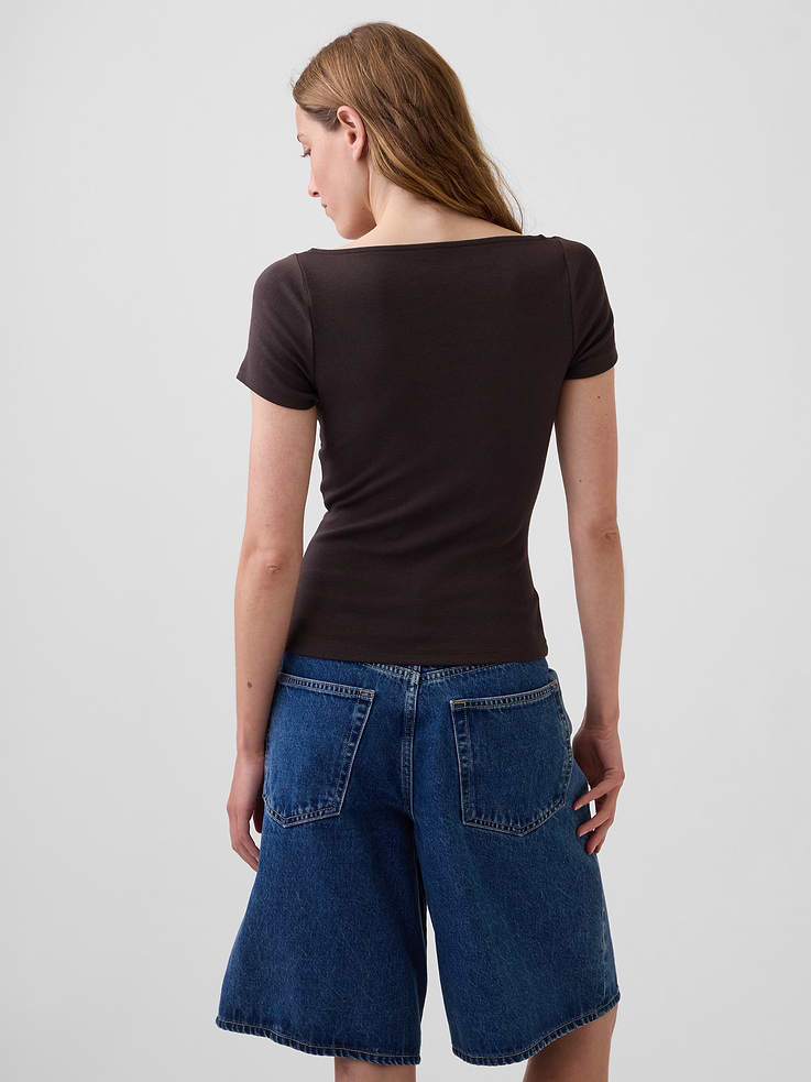 Image number 3 showing, Modern Lace-Trim Crop Top