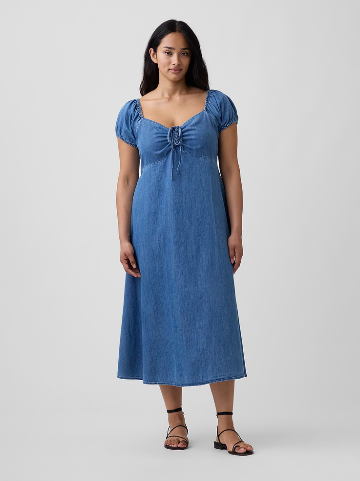 Image number 4 showing, Puff Sleeve Midi Dress