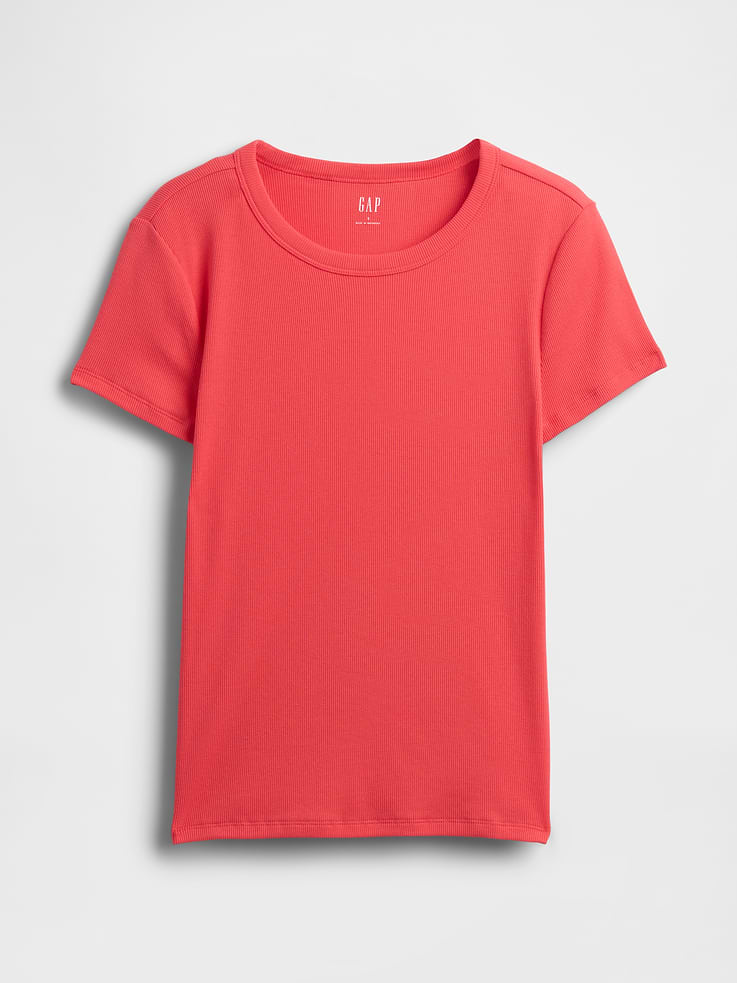 Image number 5 showing, Essential Ribbed Crewneck T-Shirt