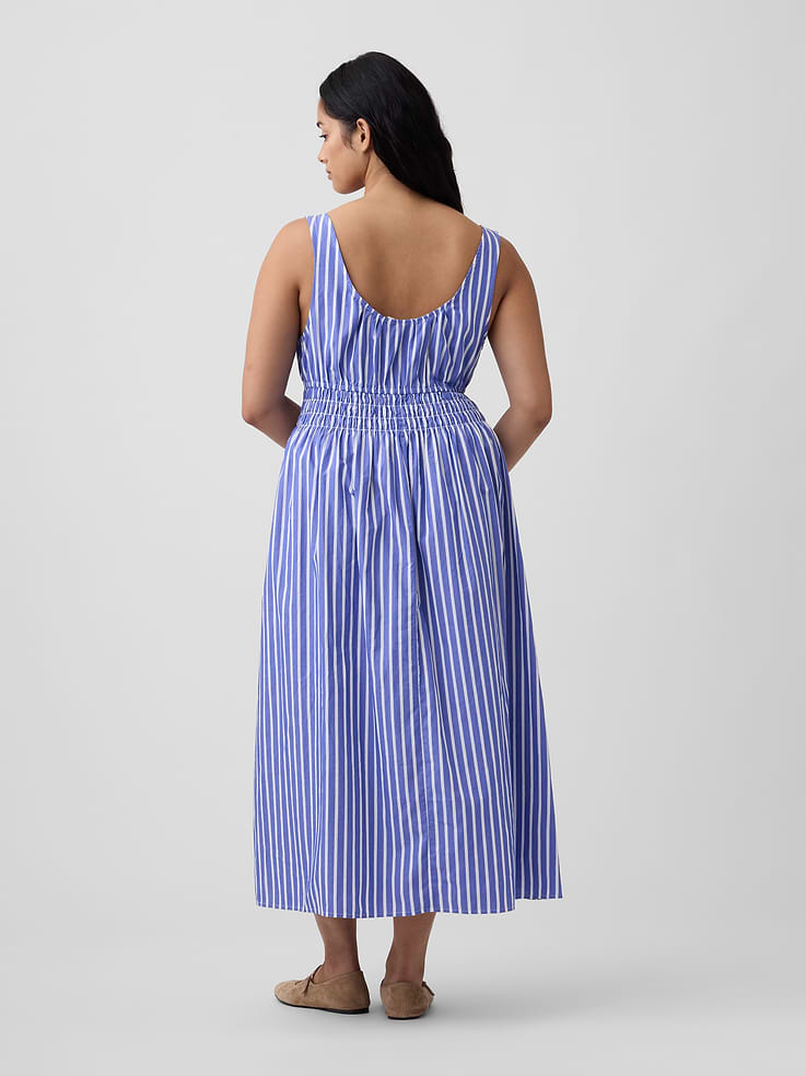Image number 5 showing, Smocked Tie-Front Midi Dress