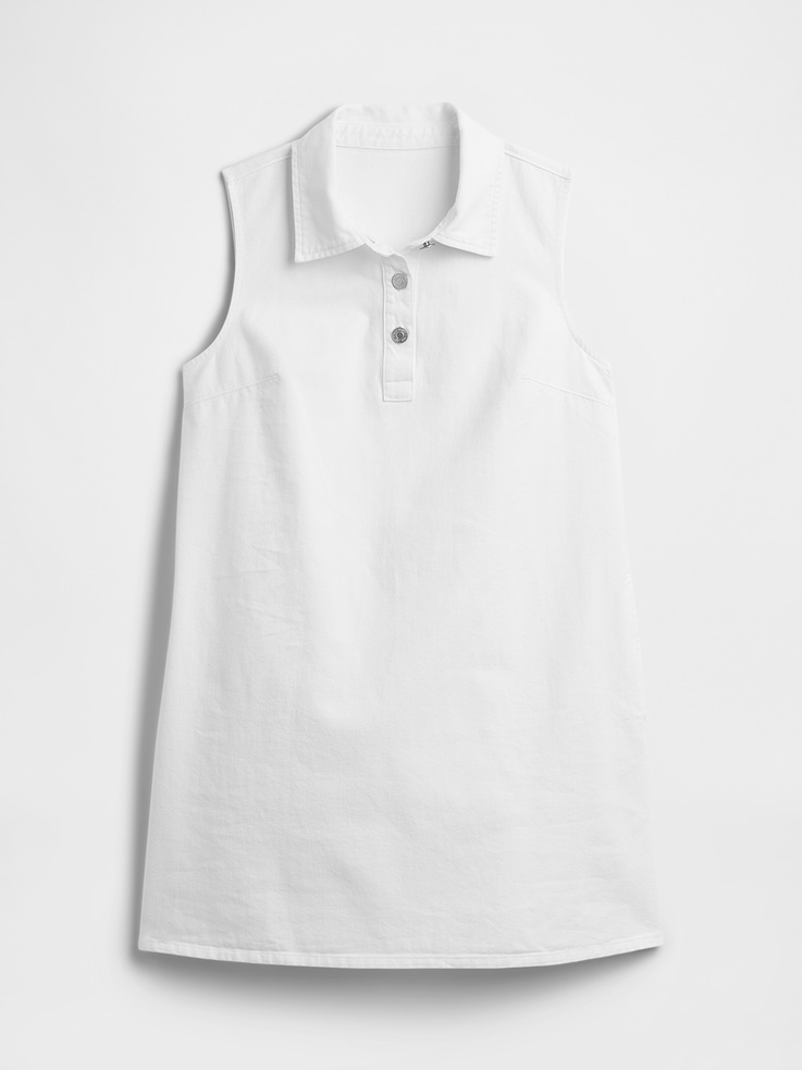 Image number 6 showing, Sleeveless Collared Denim Mini Dress