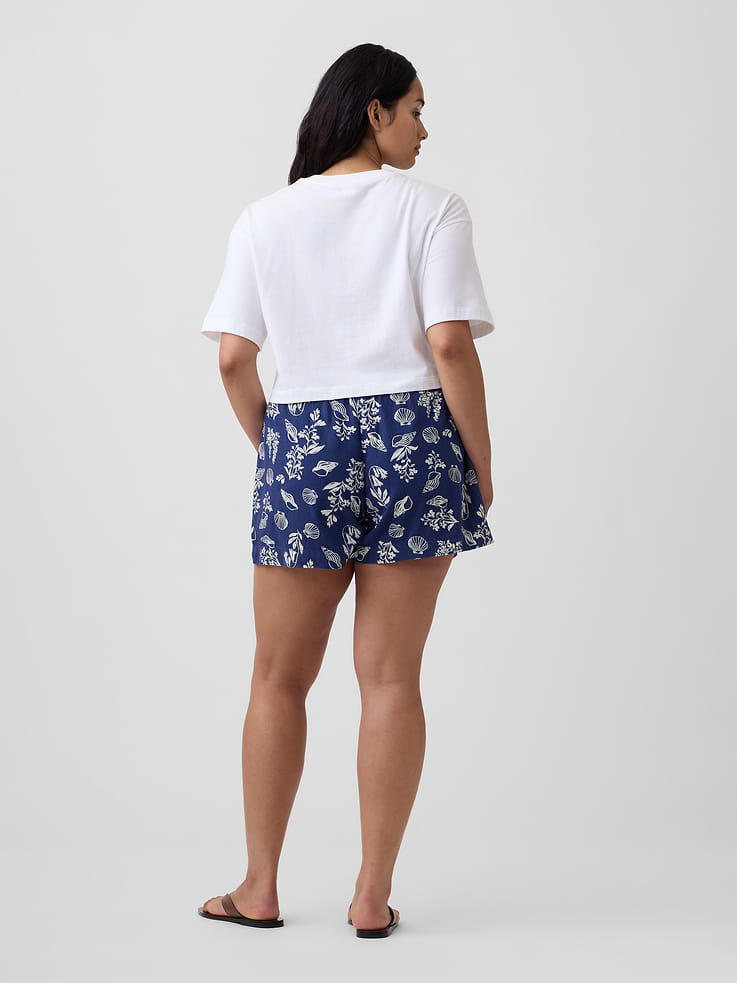 Image number 6 showing, 4" Pull-On Linen-Blend Shorts