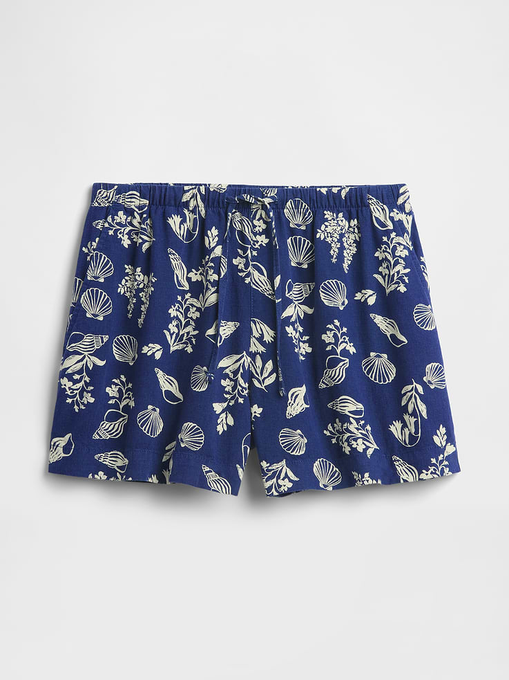 Image number 7 showing, 4" Pull-On Linen-Blend Shorts