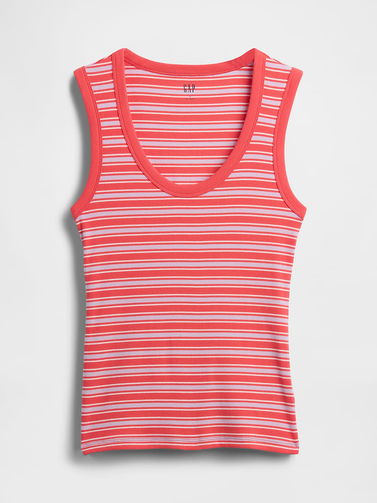 Image number 5 showing, Ribbed Scoopneck Tank Top