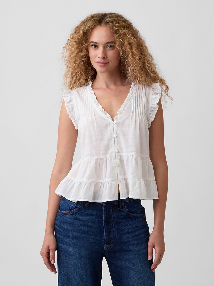 Image number 1 showing, Tiered Ruffle Top