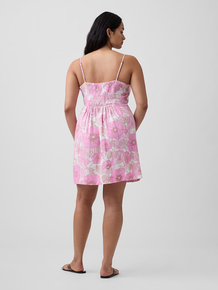 Image number 5 showing, Linen-Blend Squareneck Mini Dress