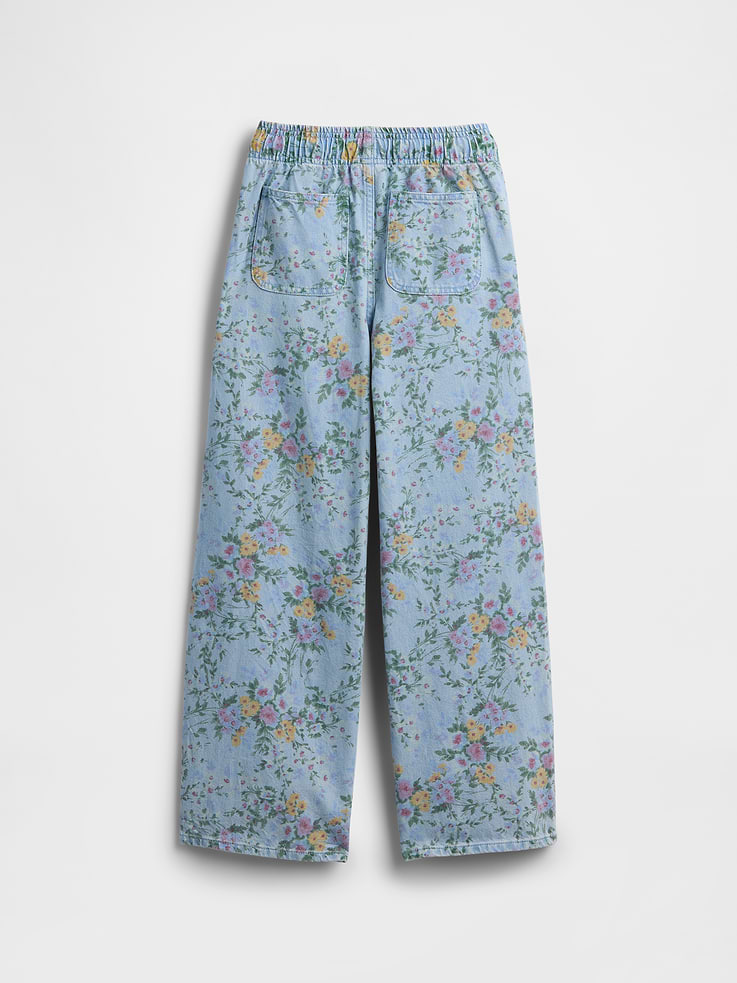 Image number 2 showing, Kids Pull-On Wide Leg Jeans